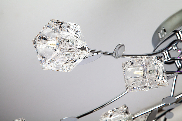 Потолочная люстра Florance 80108/17 хром/синий+красный+фиолетовый