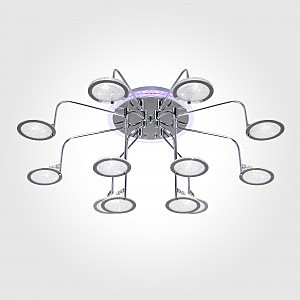 Потолочная люстра Spider 80109/12 хром/синий+фиолетовый