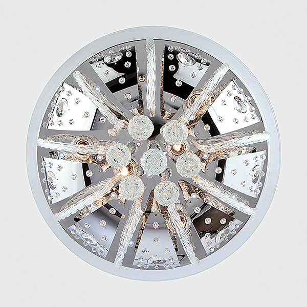 Потолочная люстра Chicago 80112/8 хром/синий+красный+фиолетовый