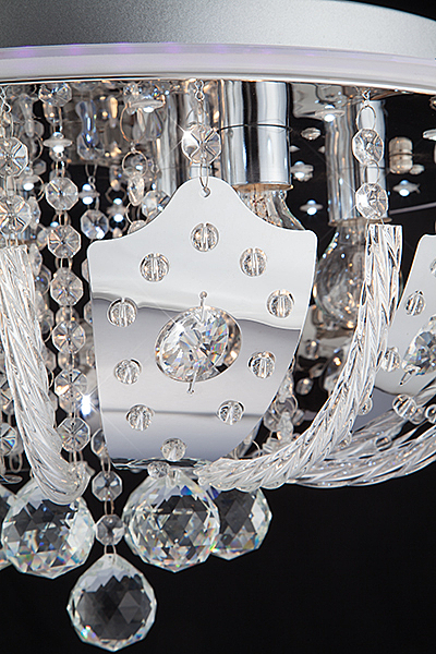 Потолочная люстра Chicago 80112/8 хром/синий+красный+фиолетовый