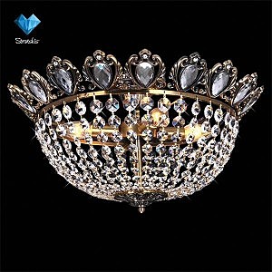 Потолочная люстра 3165 3165/4 античная бронза /прозрачный хрусталь Strotskis