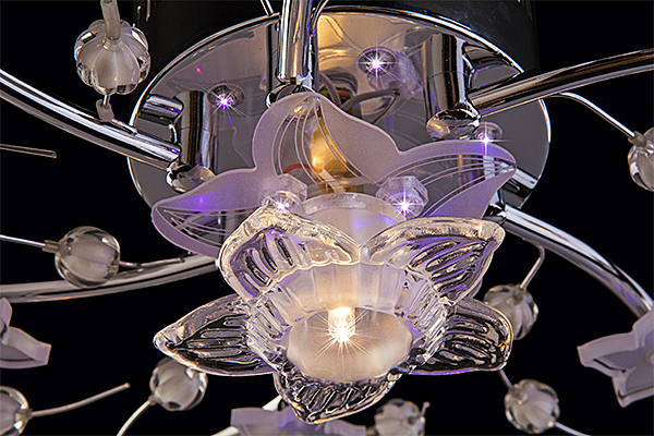 Потолочная люстра 4856 4856/7 хром/синий+красный+фиолетовый