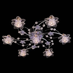 Потолочная люстра 4856 4856/7 хром/синий+красный+фиолетовый