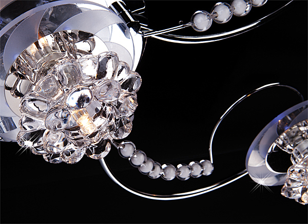 Потолочная люстра 4882 4882/6 хром/синий+красный+фиолетовый