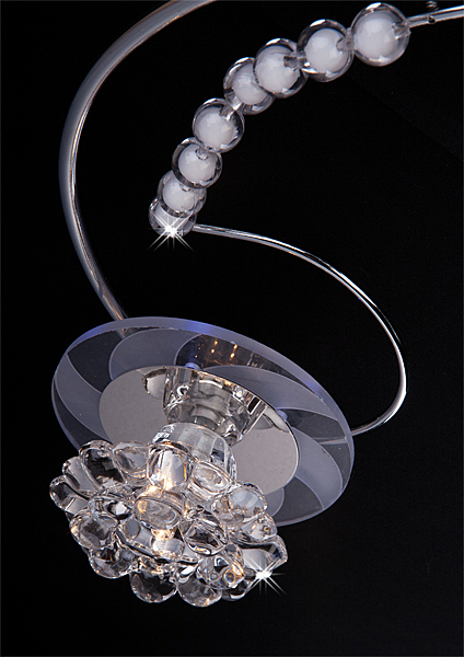 Потолочная люстра 4882 4882/6 хром/синий+красный+фиолетовый