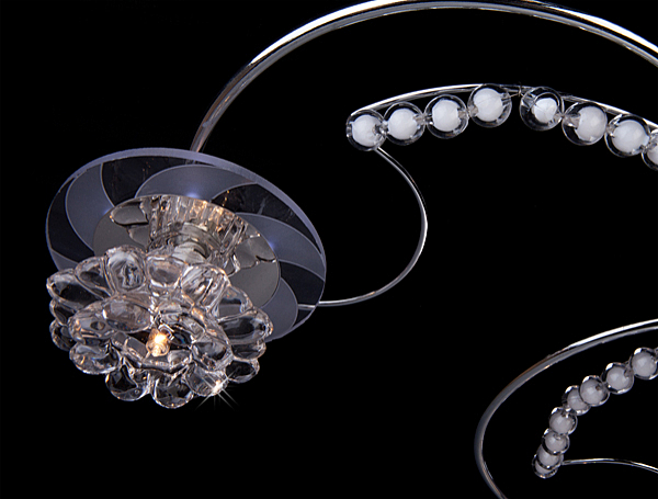 Потолочная люстра 4882 4882/6 хром/синий+красный+фиолетовый