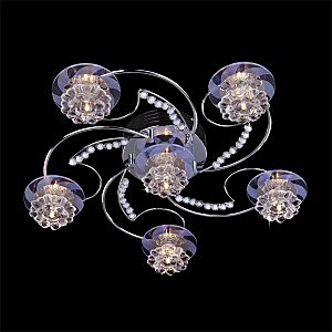 Потолочная люстра 4882 4882/6 хром/синий+красный+фиолетовый