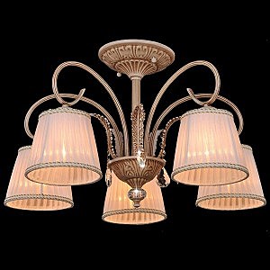 Потолочная люстра 70003 70003/5 бежевый/прозрачный хрусталь