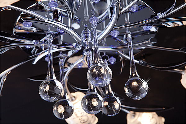 Потолочная люстра 4805 4805/10 хром/синий+красный+фиолетовый