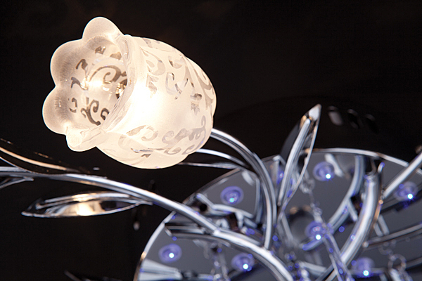 Потолочная люстра 4805 4805/10 хром/синий+красный+фиолетовый