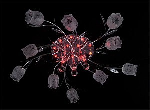 Потолочная люстра 4805 4805/10 хром/синий+красный+фиолетовый