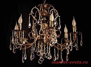 Подвесная люстра Brizzi 8888/6 PB Leaf crystal