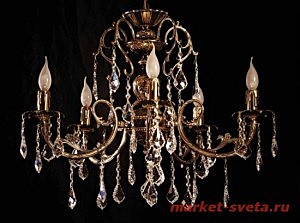 Подвесная люстра Brizzi 8888/5 PB Leaf crystal