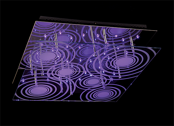 Потолочная люстра 5181 5181/10 хром/синий+красный+фиолетовый