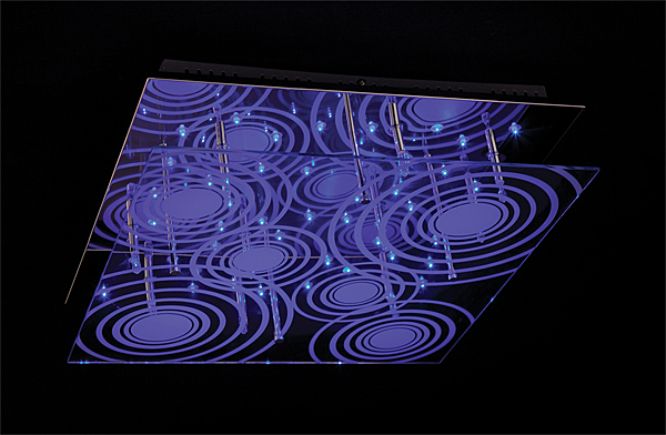 Потолочная люстра 5181 5181/10 хром/синий+красный+фиолетовый