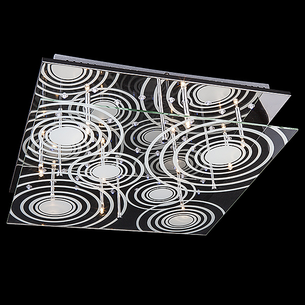 Потолочная люстра 5181 5181/10 хром/синий+красный+фиолетовый