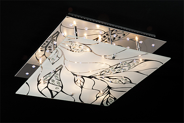 Потолочная люстра 5188 5188/9 хром/синий+красный+фиолетовый