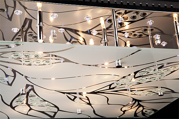 Потолочная люстра 5188 5188/9 хром/синий+красный+фиолетовый