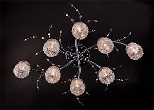 Потолочная люстра 4802 4802/8 хром/синий+красный+фиолетовый