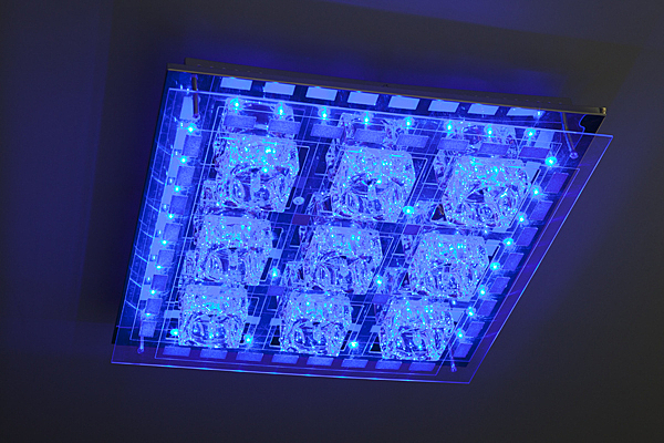 Потолочная люстра 5434 5434/9 хром/синий+красный+фиолетовый