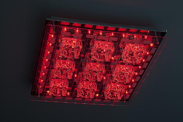 Потолочная люстра 5434 5434/9 хром/синий+красный+фиолетовый