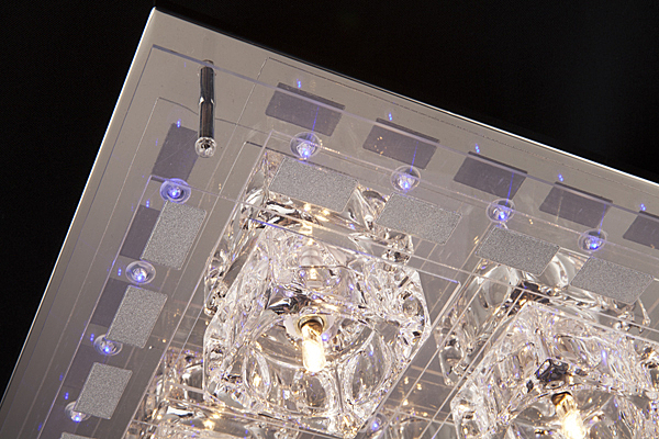 Потолочная люстра 5434 5434/9 хром/синий+красный+фиолетовый