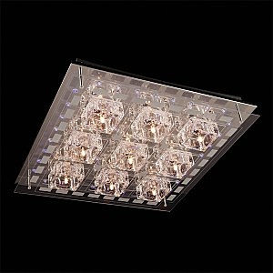 Потолочная люстра 5434 5434/9 хром/синий+красный+фиолетовый