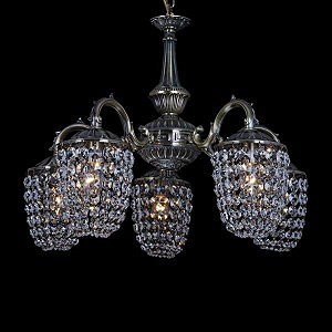 Подвесная люстра 22826 22826/5 античная бронза