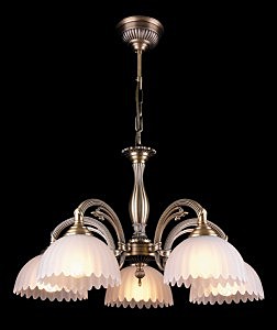 Подвесная люстра 89285 89285/5 античная бронза