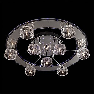 Потолочная люстра 4975 4975/9 хром/синий+красный+фиолетовый