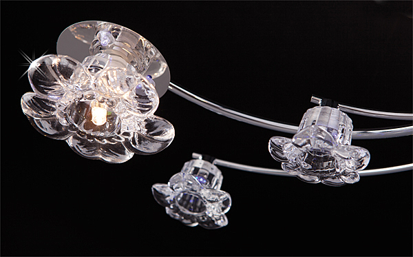 Потолочная люстра 4821 4821/9 хром/синий+красный+фиолетовый