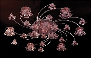 Потолочная люстра 4821 4821/9 хром/синий+красный+фиолетовый