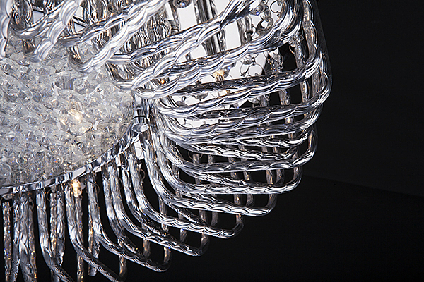 Потолочная люстра 5415 5415/9 хром/синий+красный+фиолетовый