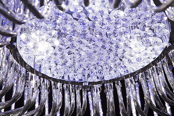 Потолочная люстра 5415 5415/9 хром/синий+красный+фиолетовый