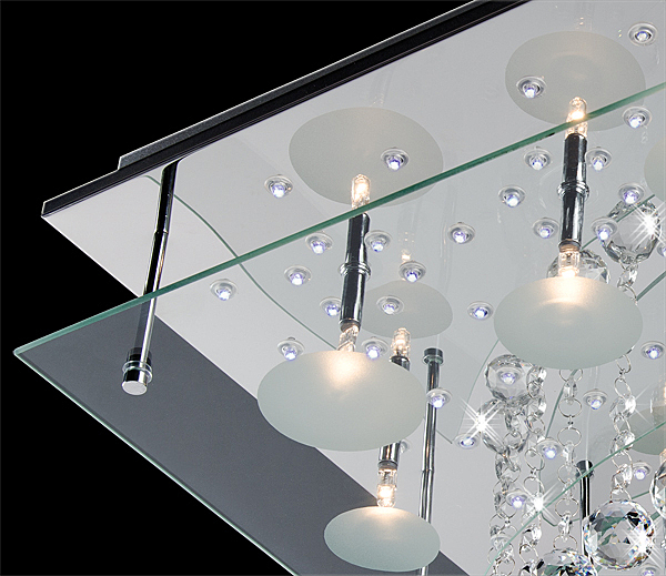 Потолочная люстра 5397 5397/8 хром/красный+синий+фиолетовый