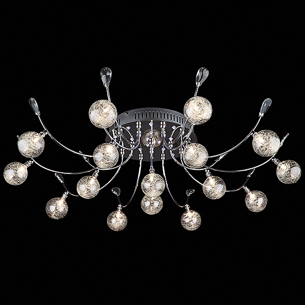 Потолочная люстра 4935 4935/16 хром/синий+красны+фиолетовый