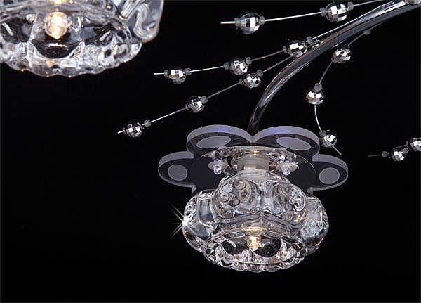 Потолочная люстра 4862 4862/7 хром/синий+красный+фиолетовый