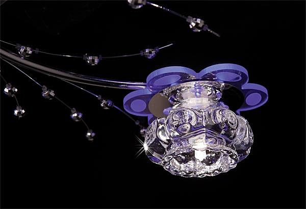 Потолочная люстра 4862 4862/7 хром/синий+красный+фиолетовый