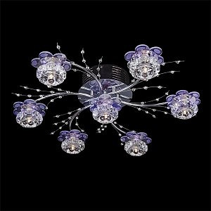 Потолочная люстра 4862 4862/7 хром/синий+красный+фиолетовый