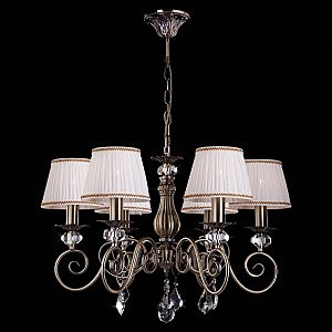 Подвесная люстра 3300 3300/6 античная бронза/прозрачный хрусталь Strotskis