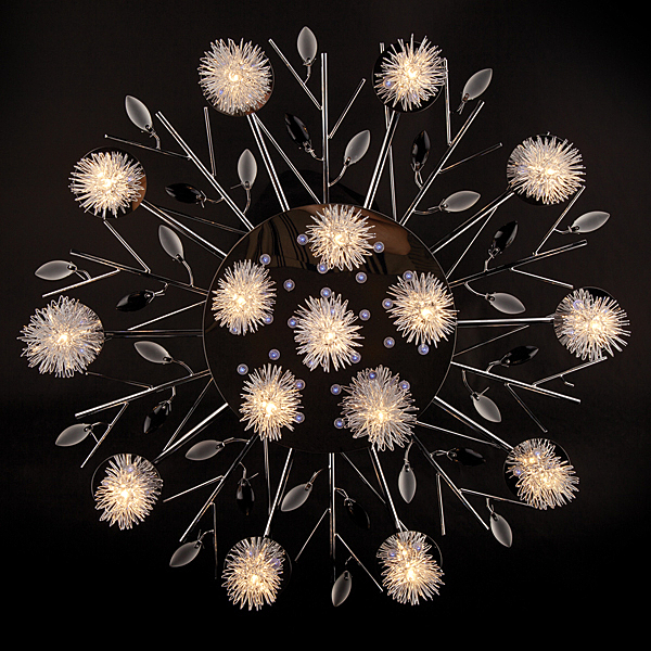 Потолочная люстра 5493 5493/16 хром/синий+красный+фиолетовый