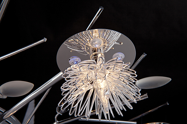 Потолочная люстра 5493 5493/16 хром/синий+красный+фиолетовый