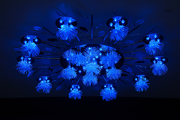 Потолочная люстра 5493 5493/16 хром/синий+красный+фиолетовый