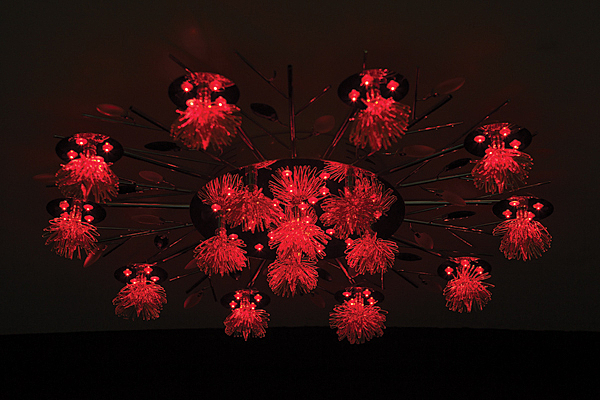 Потолочная люстра 5493 5493/16 хром/синий+красный+фиолетовый