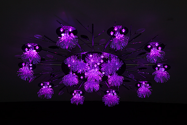 Потолочная люстра 5493 5493/16 хром/синий+красный+фиолетовый