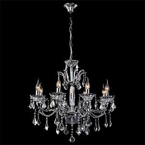 Подвесная люстра 3310 3310/8 хром/прозрачный хрусталь Strotskis
