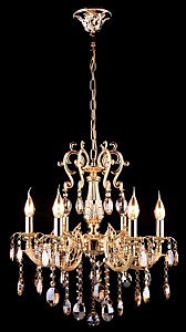 Подвесная люстра 3216 3216/6 золото/тонированный хрусталь Strotskis