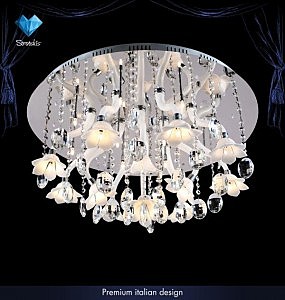 Потолочная люстра 308 308/24 Mariel хром/хрусталь Strotskis LED (уп. Premium)