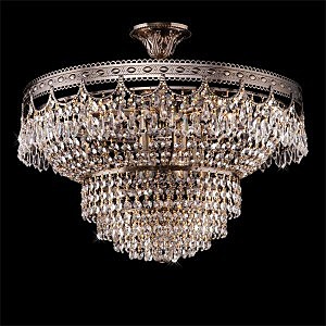 Потолочная люстра 3167 3167/8 античная бронза/прозрачный хрусталь Strotskis