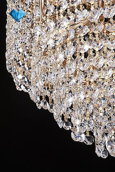 Потолочная люстра 3648 3648/9 золото/прозрачный хрусталь Strotskis